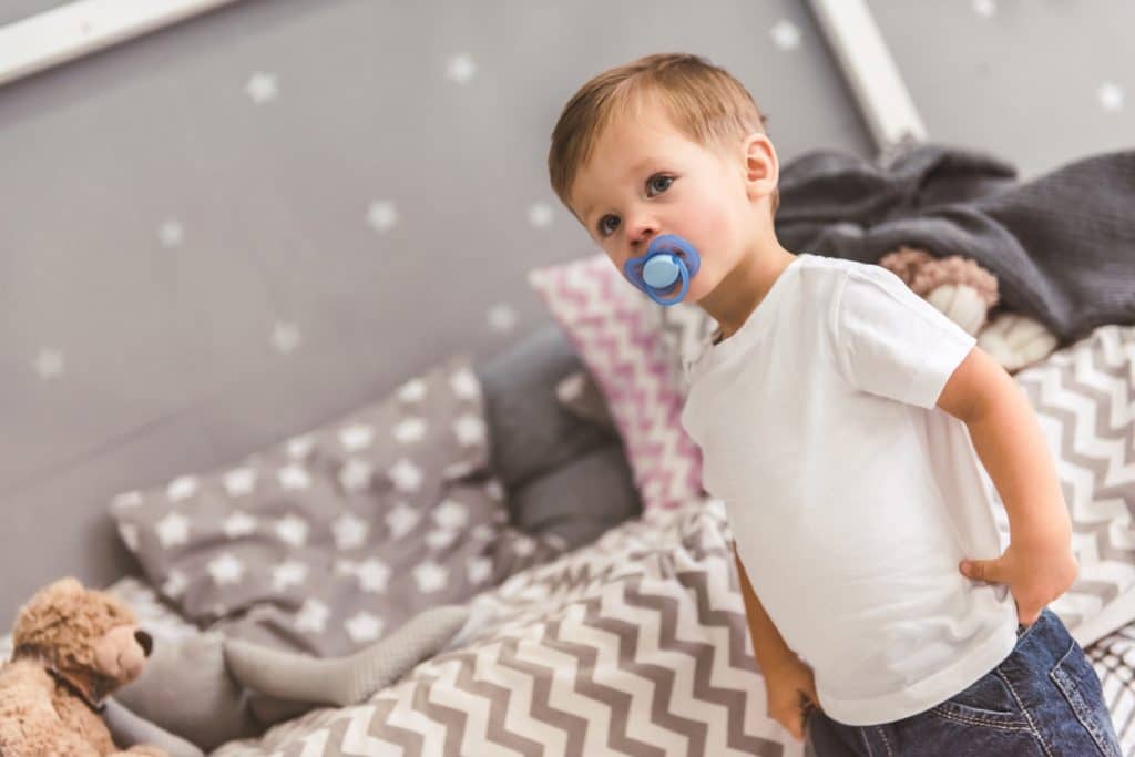 Take responsibility for getting your child to remove the pacifier.